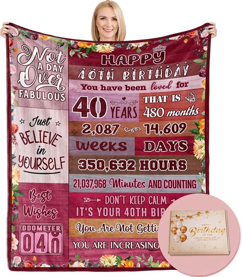 AIPIXIE 40th Birthday Gifts for Women,40th Birthday Gifts with Box ...