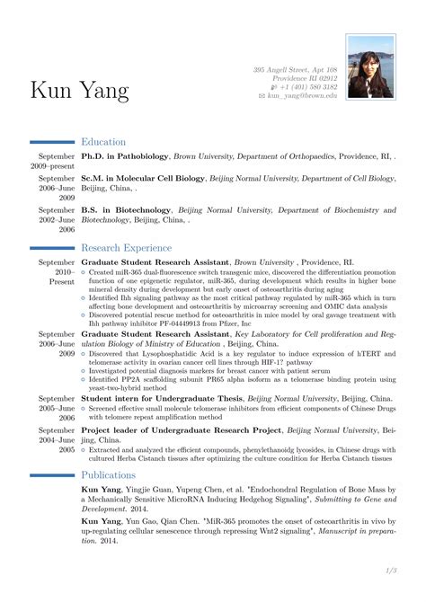 Curriculum Vitae_KunYang | PDF
