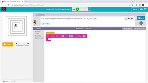 Image result for Code.org Lesson 27 for Loops with Artist