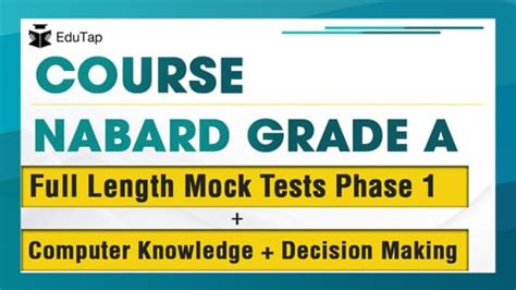 Full Length Mock Tests Phase 1|NABARD Gr A