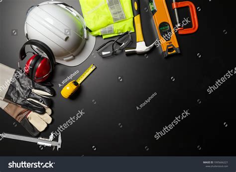 Work Safety Construction Site Protective Equipment Stock Photo ...