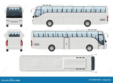 Tour Bus Front Side Flat Stock Illustrations – 365 Tour Bus Front Side ...