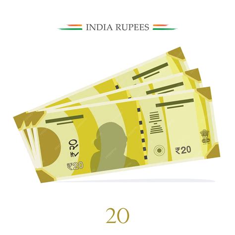 Premium Vector | India Currency 20 Note Rupees Indian Currency with ...