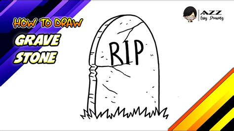 How to draw Gravestone step by step - YouTube