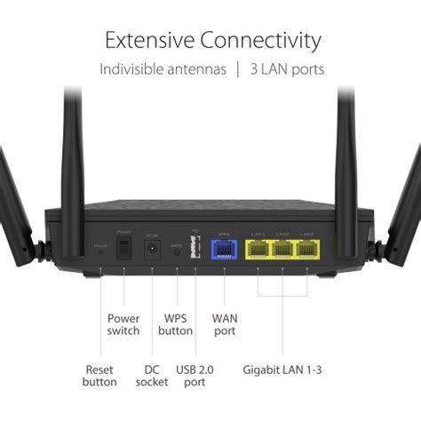 ASUS RT-AX53U AX1800 Dual Band WiFi 6 Extendable Router