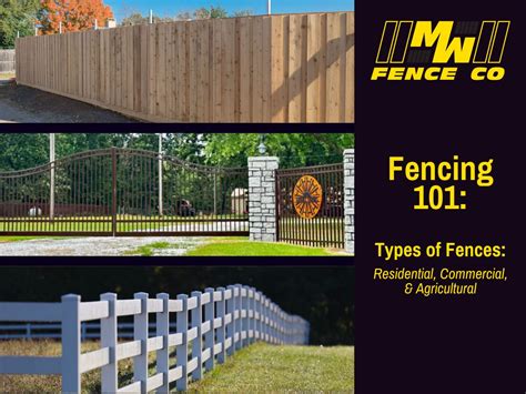 Types of Fences: Residential, Commercial, and Agricultural - MW Fence ...