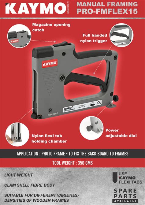 Kaymo Manual Framing Tacker PRO-FMFLEX15 – Kaymo Fastener