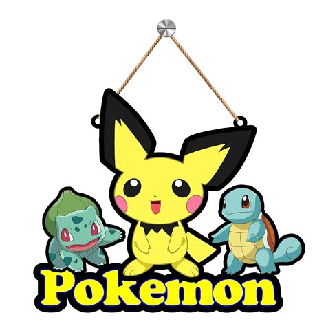 Pokemon Wooden Wall Hanging Decor Quotes Wall Décor & Wall Art Size ...