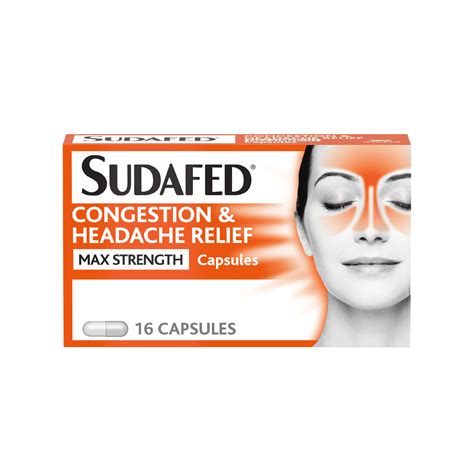 Sudafed Congestion & Headache Max Strength Capsules Pack of 16 | Welzo – welzo