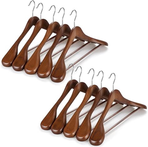 Amazon.com: TOPIA HANGER Wide Shoulder Wooden Hangers, Suit Hangers ...
