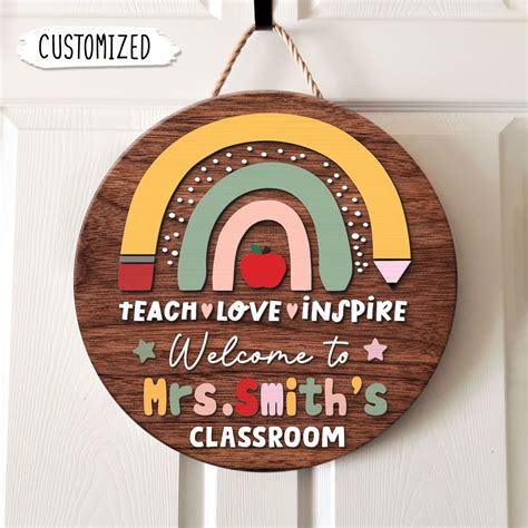 Personalized classroom door sign teacher door sign teacher appreciation ...