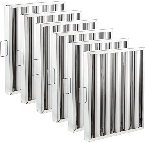 Amazon.com: HOODMART 16x20 Hood Filters with Clips, Set of 6, Stainless ...