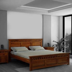 Geetanjali Decor King Size Bed without Storage Double Bed Furniture for ...