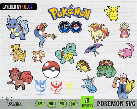 POKEMON, Pokemon clip art, Digital Download, Cliparts - VectorMix