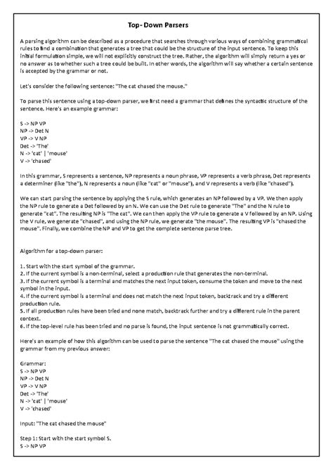 NLP Unit 2 - nlp - Top- Down Parsers A parsing algorithm can be ...