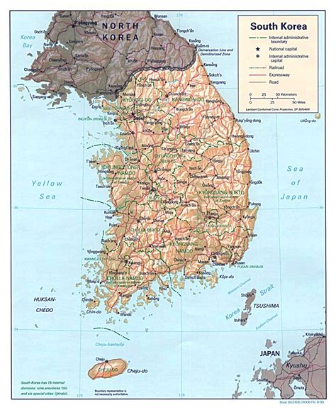 Printable Map South Korea