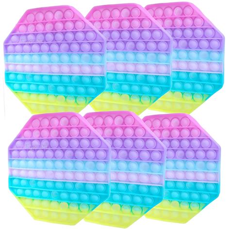 Toyshine Pack of 6- Big Octagon 82 Bubbles Pop it Popping Sounds Toy ...