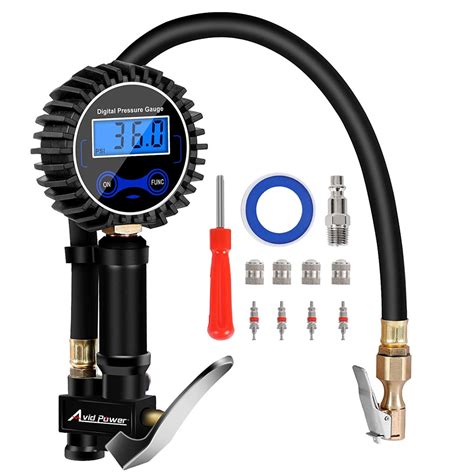 Digital Tire Pressure Gauge, Tire Inflator with Pressure Gauge 200PSI, – Avid Power Tools