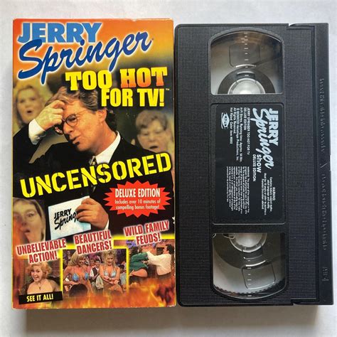 Jerry Springer Too Hot for TV Uncensored VHS Tape 90s TV Show Nostalgia ...
