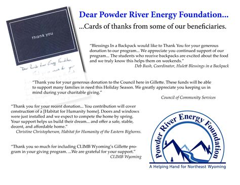 About the PRECorp Foundation | Powder River Energy Corporation Foundation