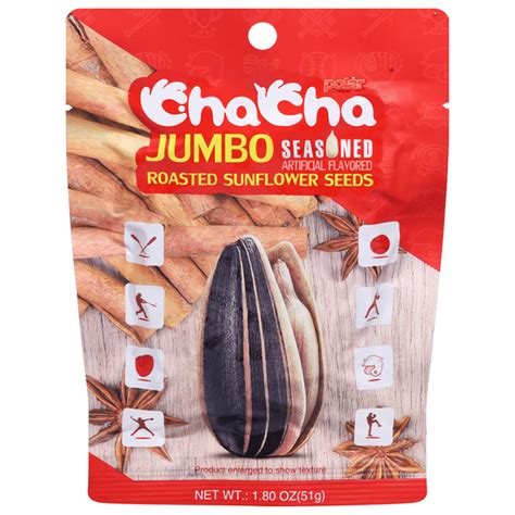 Cha Cha Sunflower Seeds, Roasted, Seasoned, Jumbo (1.8 oz) Delivery or ...
