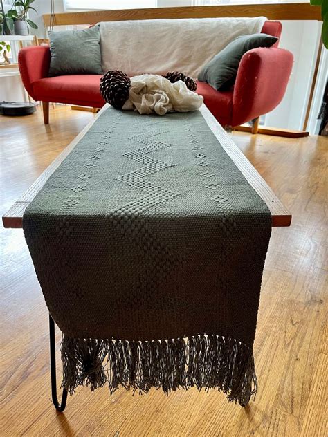 Mexican Woven Table Runner/green Table Runner/christmas Holiday Table ...