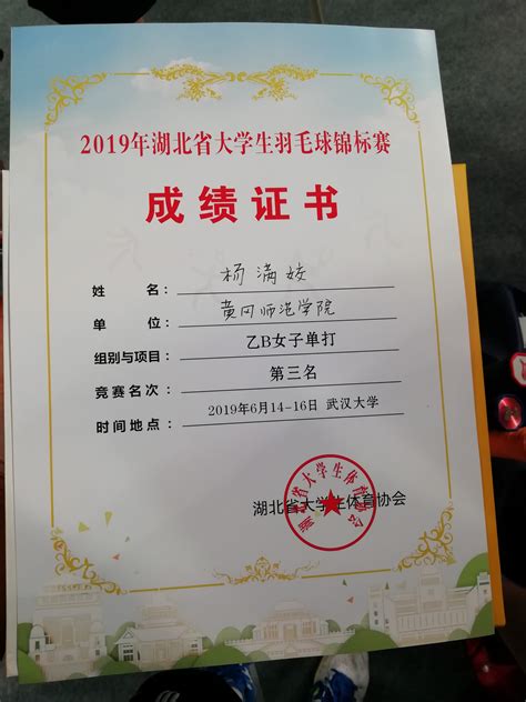 我院学子在2019年湖北省大学生羽毛球锦标赛中获奖