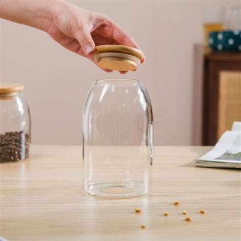 Transparent Glass Airtight Jar With Lid Medium 750 ML Online - Premium ...