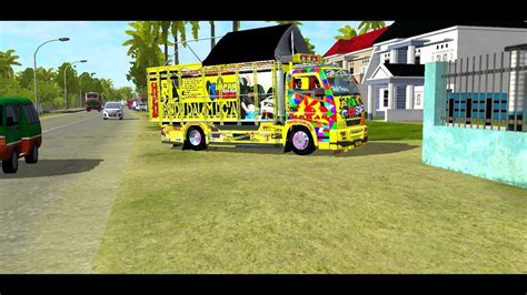 mod bussid truck canter full strobo
