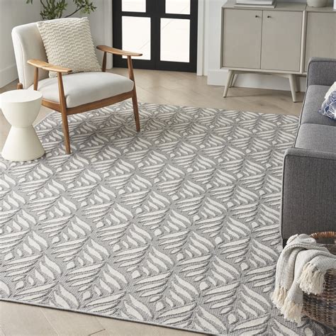 Nourison Aloha Large Outdoor/Indoor Grey Area Rug, 9' x 12 - Walmart.com