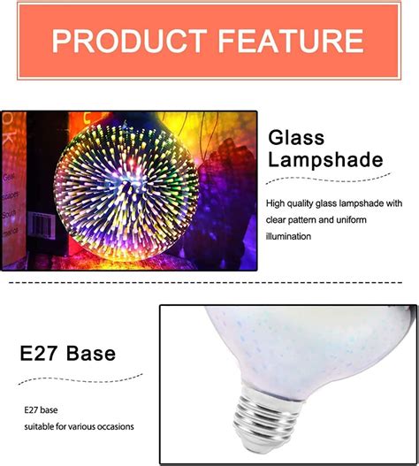 Buy Decorative 3D LED Bulb,AMZSTAR AC85-220V 3D Firework Bulb Starry ...