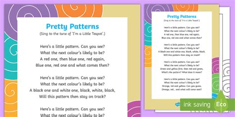 Pretty Patterns Song