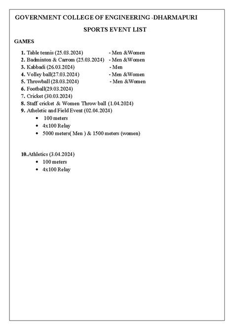 NEW LIST - GOVERNMENT COLLEGE OF ENGINEERING - DHARMAPURI SPORTS EVENT ...