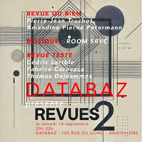 REVUE AU CARRÉ, 100, rue du Gond, 16000 Angoulême, France, Angouleme ...