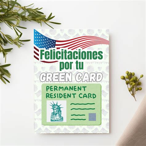 Felicitaciones Por Tu Green Card, Congratulation American Green Card Spanish, USA New America ...