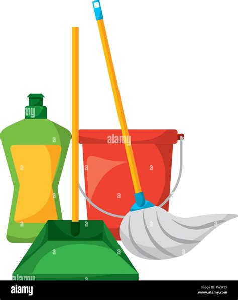 Cartoon Cleaning Supplies Clip Art