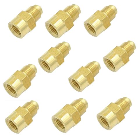10pcs SAE Thread 7/16"-20 UNF Fit Tube OD 1/4" -1/8" NPT Female Brass ...