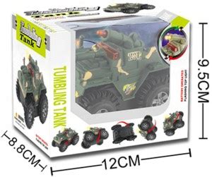 Mopslik Battery Operated Military Shade Tumbling Tank Action Stunt Car ...