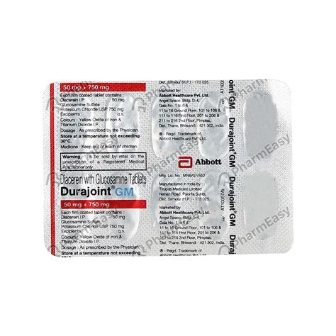 Buy Durajoint Gm Strip Of 10 Tablets Online at Flat 15% OFF | PharmEasy