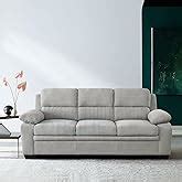 Torque - Jett Luxurious Fabric 3 Seater Sofa for Living Room (Dark Grey ...