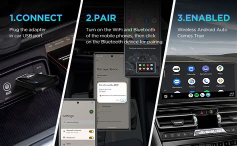 MSXTTLY U2A-AIR Wireless Android Auto Stick 2024,for Android 11-14 and ...