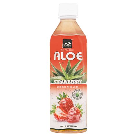 Tropical Aloe vera aardbei drink Per Fles 500 ml