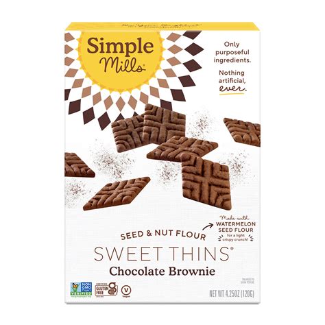 Is Simple Mills Seed & Nut Flour Sweet Thins Chocolate Brownie Low ...