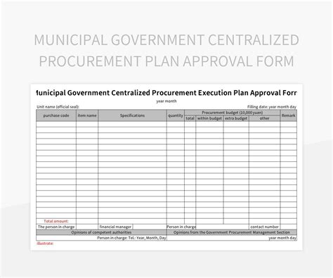 Image result for Local Government Procurement Template
