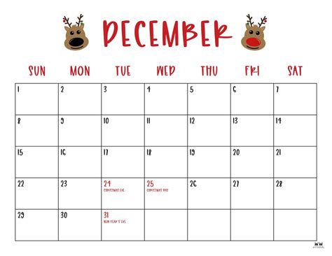 Free Printable Calendars December 2025