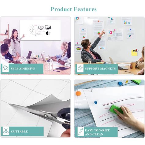 Snapklik.com : Magnetic Dry Erase Whiteboard Paper, 8 X 12 Self ...