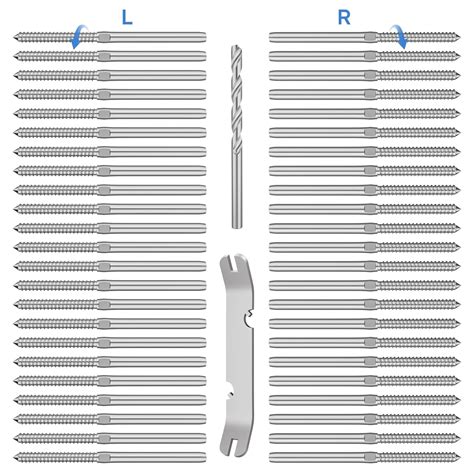 KALLSDY 60 Pack 532 T316 Stainless Steel Swage Lag Screws, India | Ubuy