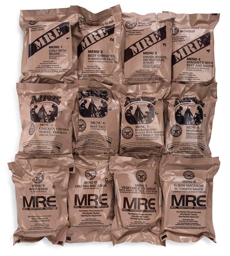 2021 MREs (Meals Ready-to-Eat) Genuine U.S. Military Surplus Assorted Flavor (4-Pack)- Buy ...