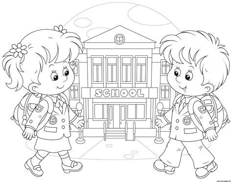 Back To School Kids Coloring page Printable