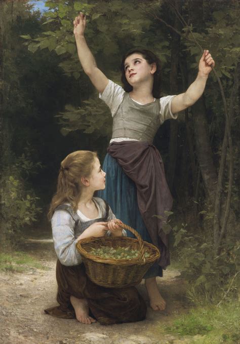 William Adolphe Bouguereau | Récolte de noisettes (1883) | MutualArt ...